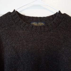 Brooks Brother Charcoal Shetland Wool Crew Neck